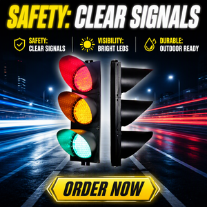 Mains Powered LED Traffic Light 100,000-Hour Lifespan