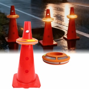 Portable Rechargeable LED Traffic Cone Visibility Rotating Beacon