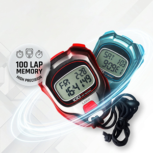 Electronic Digital Stopwatch 100 Lap Memory Waterproof