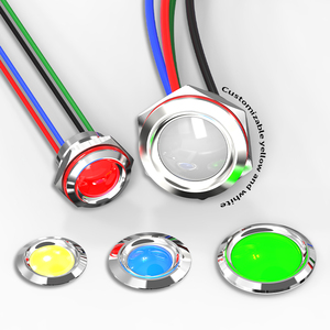 LANBOO Tri-Color LED Indicator Light Metal Panel Mount IP68