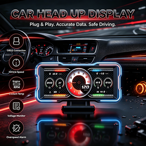 Universal P7 Auto HUD Head Display OBD2 GPS Car Digital Speedometer Gauge Support Speed Turbo Temp Multi-Functions Dashboard
