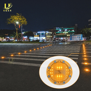 Embedded LED Road Stud Smart Zebra Crossing Warning System