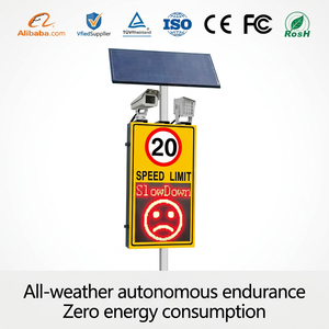 Solar Radar Speed Detector Camera for Construction Monitoring