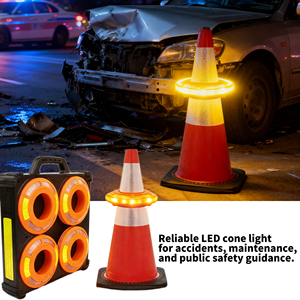 360 LED Traffic Cone Ring Hazard Light Commander Topper
