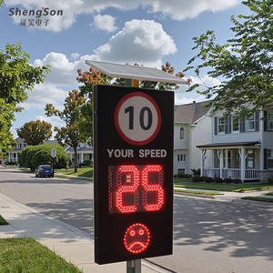 Outdoor Solar-Powered Radar Speed Monitor for Road Safety and Speed Control